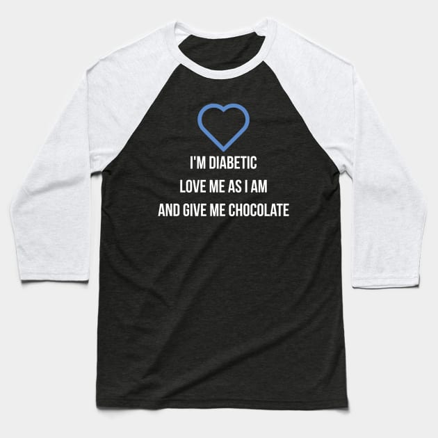 A Diabetic valentine's day Baseball T-Shirt by Mandz11